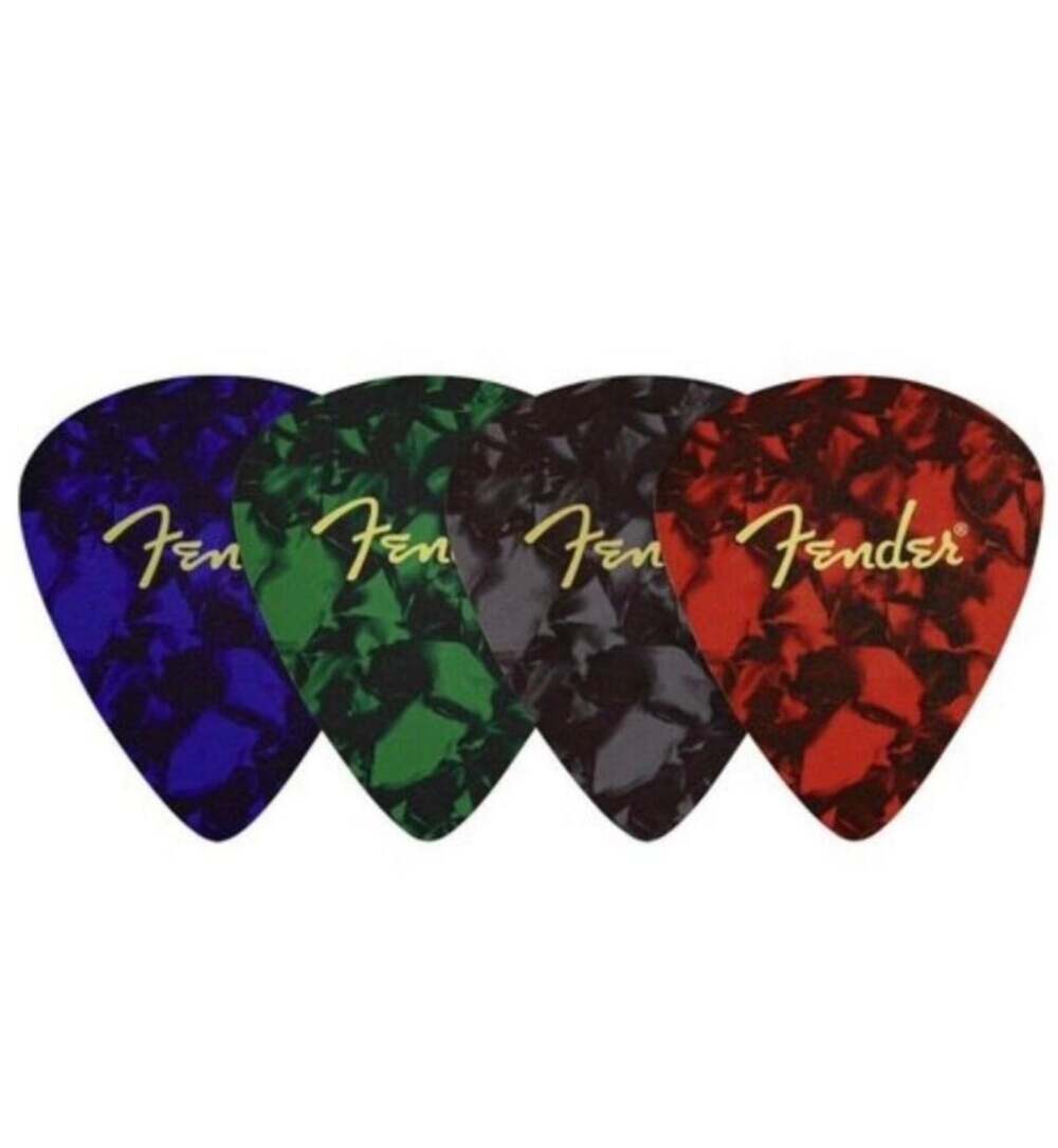 Fender Guitar Pick Shape Logo Coasters Multi-Color 4-Pack